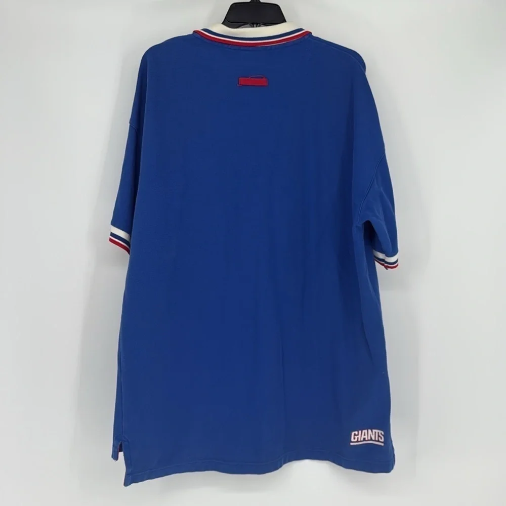 New York Giants Vintage Polo Shirt Blue Red Football NFL NY Size XL